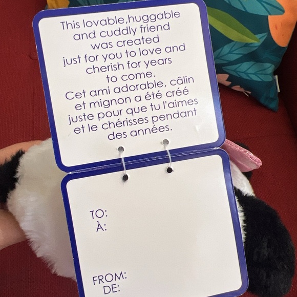 Kellytoy Fairy Panda Bear Plush W/ Pink Sparkly Wings 12” - Picture 6 of 7